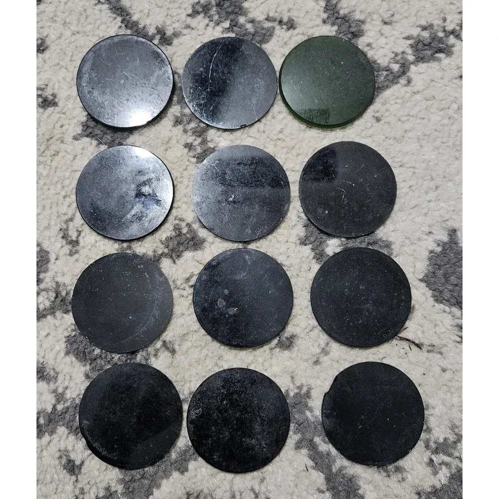 Vintage 1920s–40s Green Shade Glass Welder Lenses 12 Pc Round Replacement Steamp